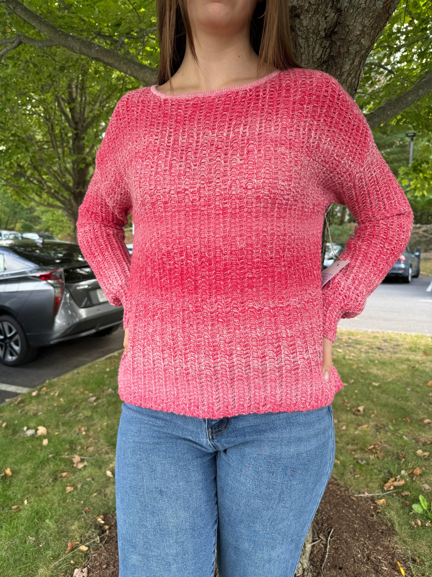 Coral Sea, Pink Knit Sweater