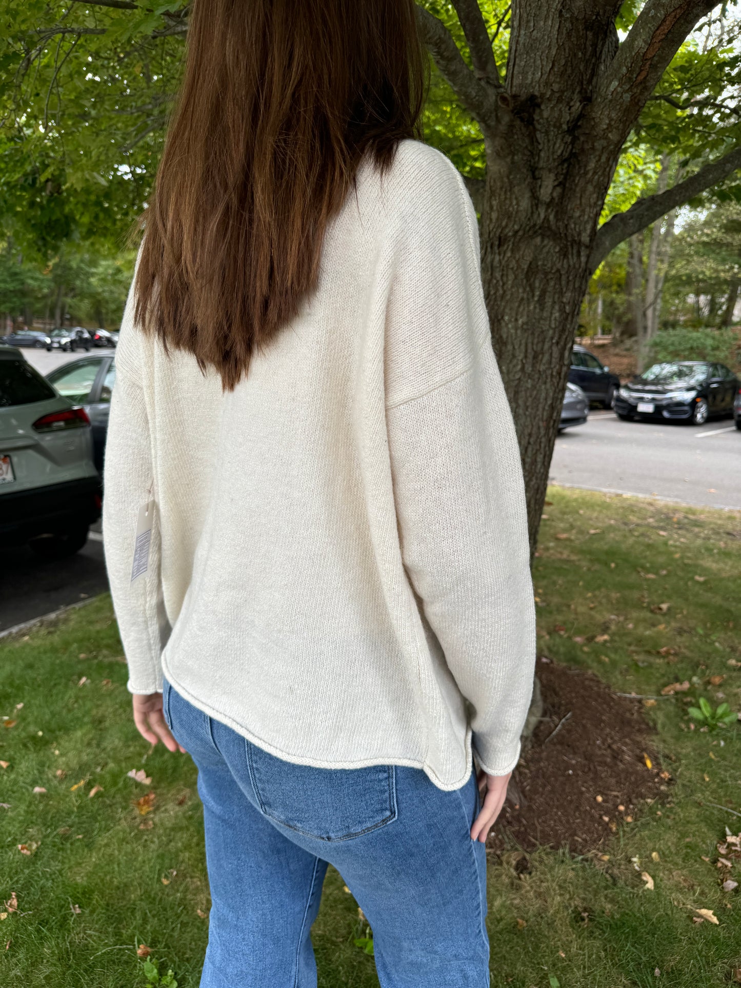 Beige American Flag Sweater