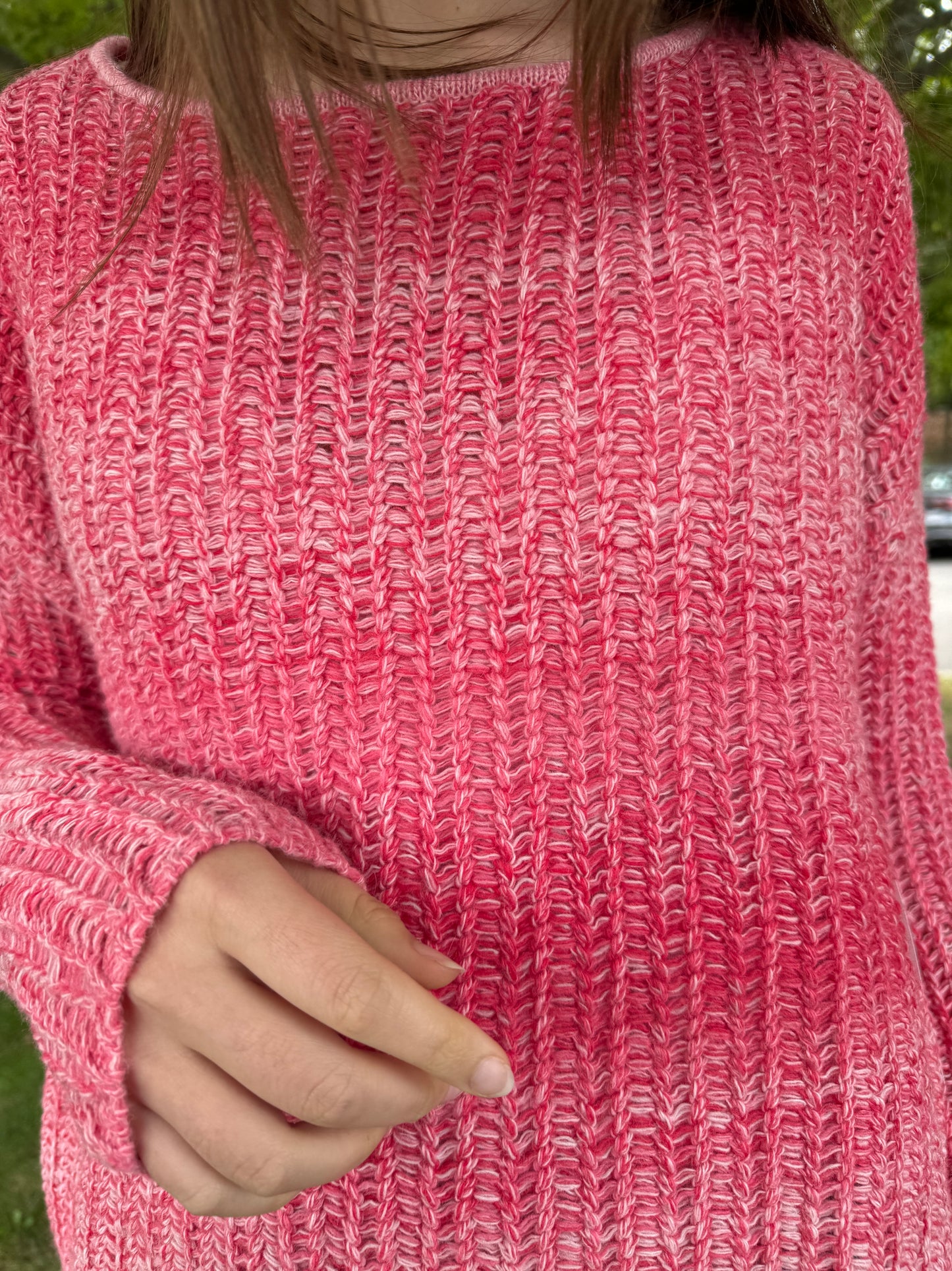 Coral Sea, Pink Knit Sweater