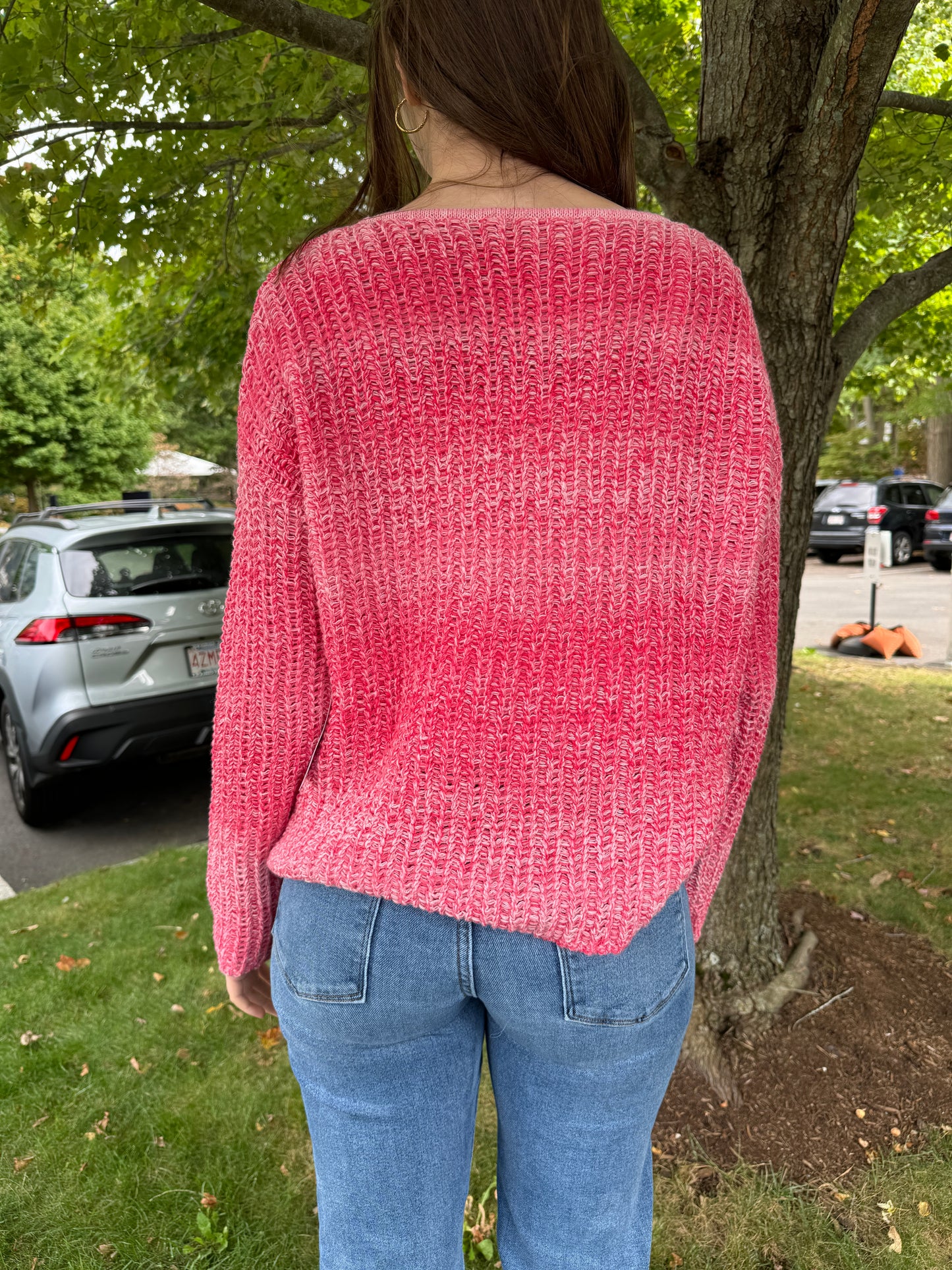 Coral Sea, Pink Knit Sweater