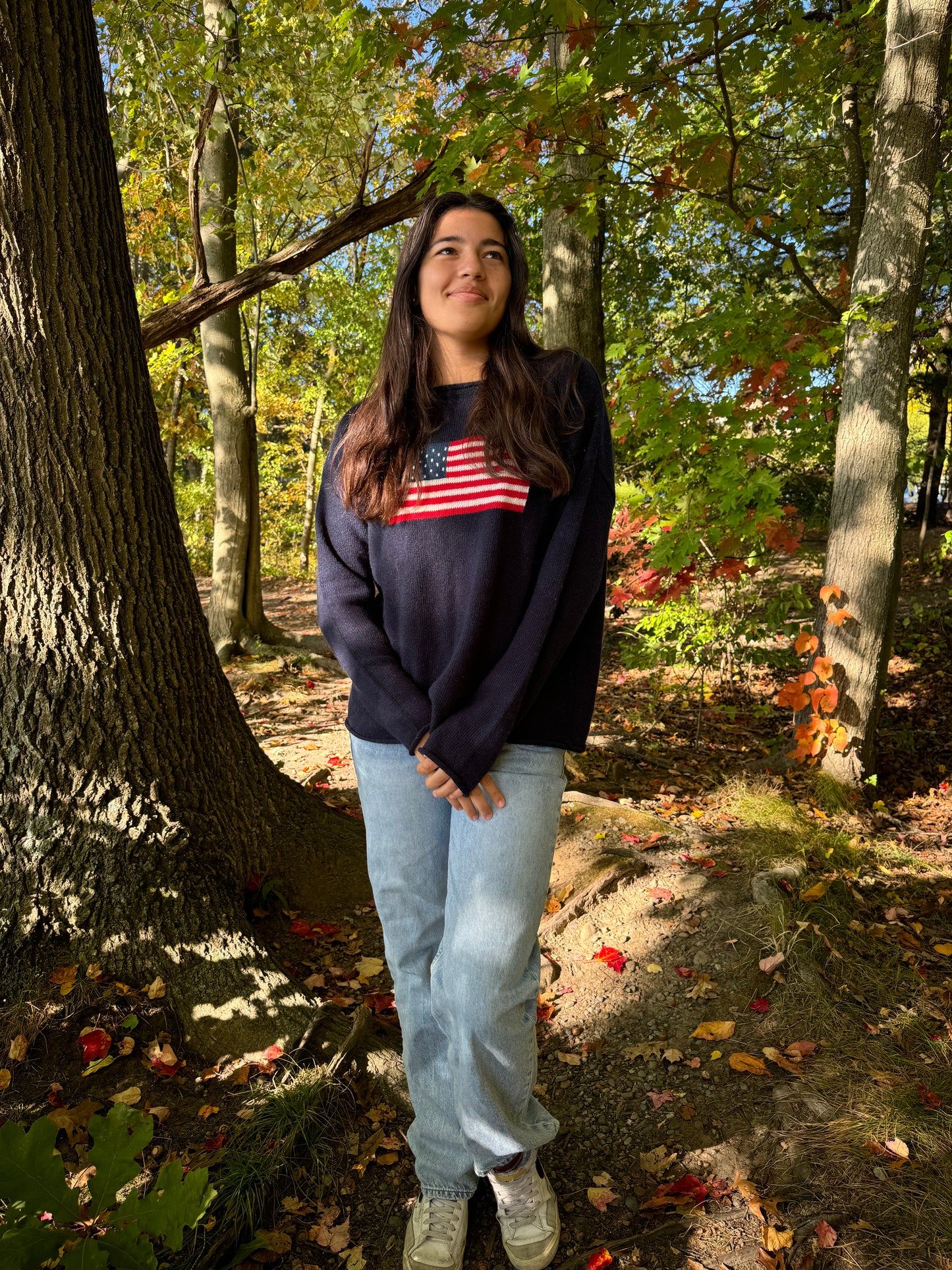 Navy American Flag Sweater